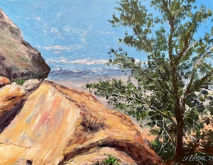 The Road to Virginia City, NV, acrylic on canvas board by Lynn Charles Foster