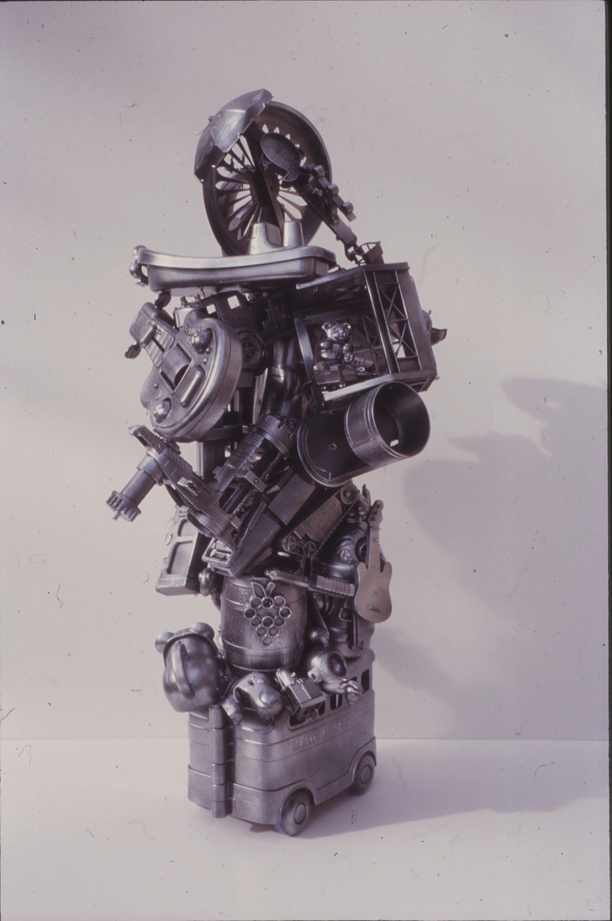 On the Bus, recycled plastic assemblage by Lynn Charles Foster
