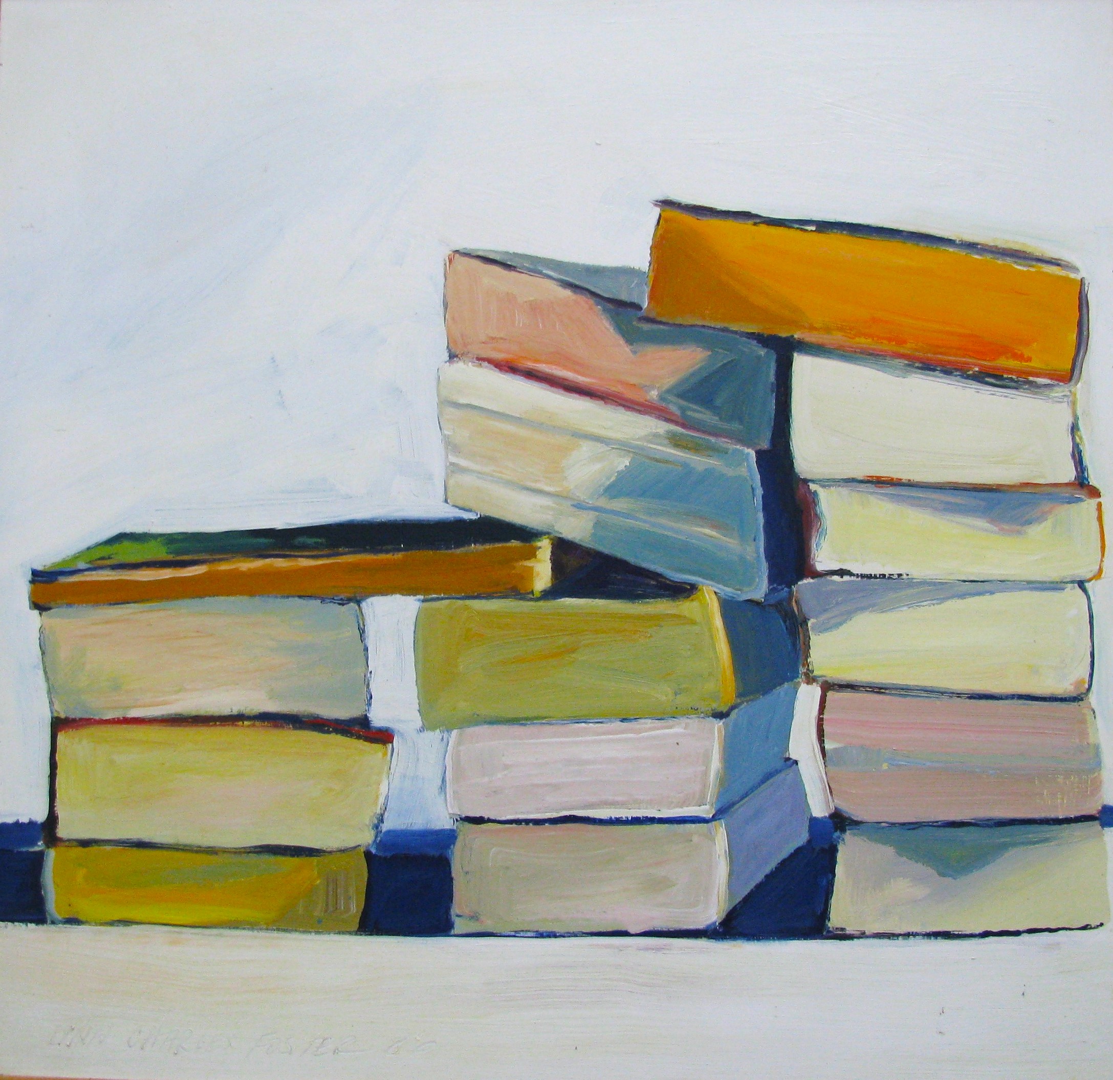 Paperback Bridge, acrylic on board by Lynn Charles Foster