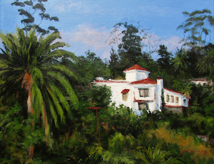Santa Barbara Mansion, acrylic on canvas by Lynn Charles Foster