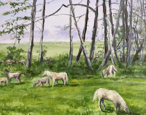 Chincoteague Morning, VA, acrylic on canvas by Lynn Charles Foster