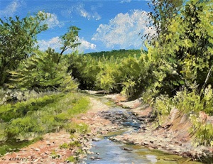 Glazypeau Creek Afternoon, Arkansas, acrylic on canvas by Lynn Charles Foster