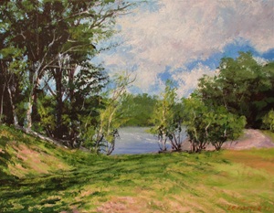 Ouachita River Afternoon, AR, acrylic on canvas by Lynn Charles Foster