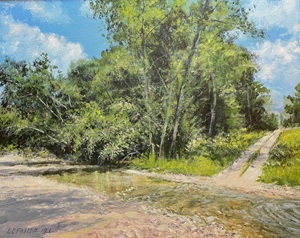 The Crossing, Peron, AR, acrylic on canvas by Lynn Charles Foster