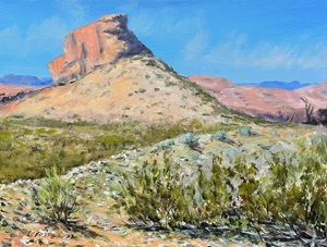 A Moapa Mesa, Nevada, acrylic on canvas by Lynn Charles Foster