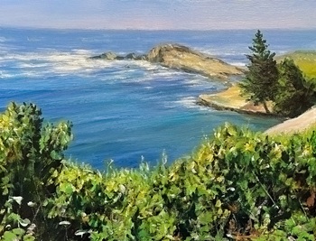 Quiet Bay, Oregon Coast, acrylic on canvas by Lynn Charles Foster