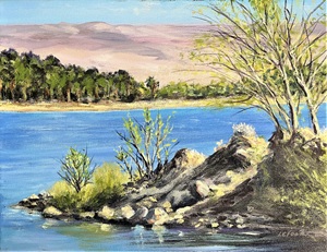 The Living Desert, Laughlin, NV, acrylic on canvas by Lynn Charles Foster