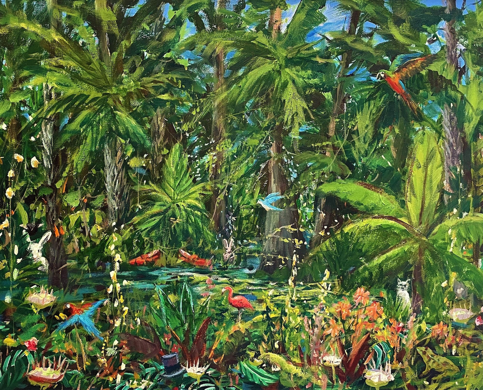 The Gathering, acrylic on canvas by Lynn Charles Foster
