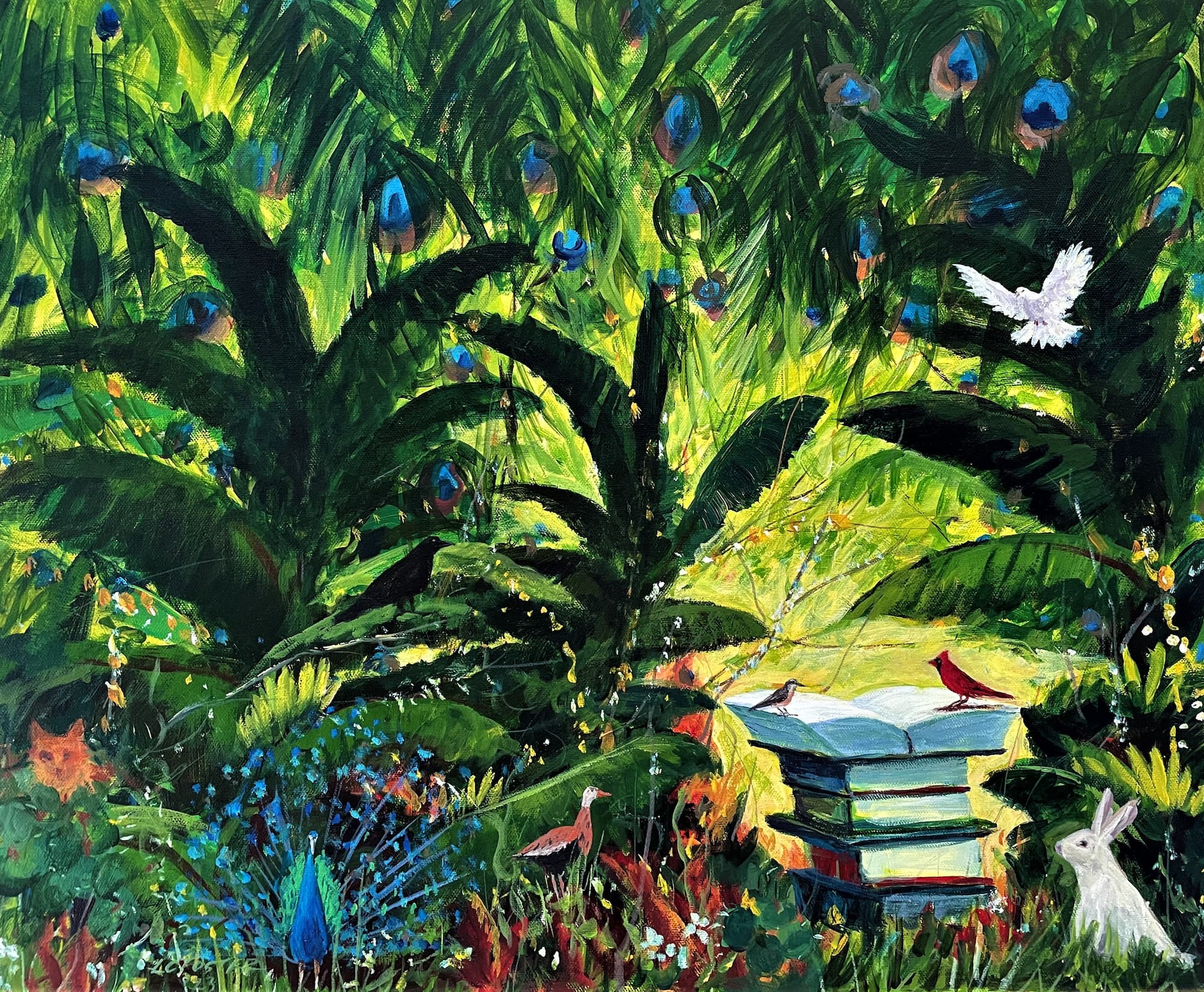 The Library, acrylic on canvas by Lynn Charles Foster