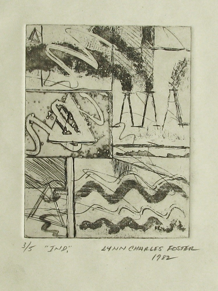 Ind., etching by Lynn Charles Foster