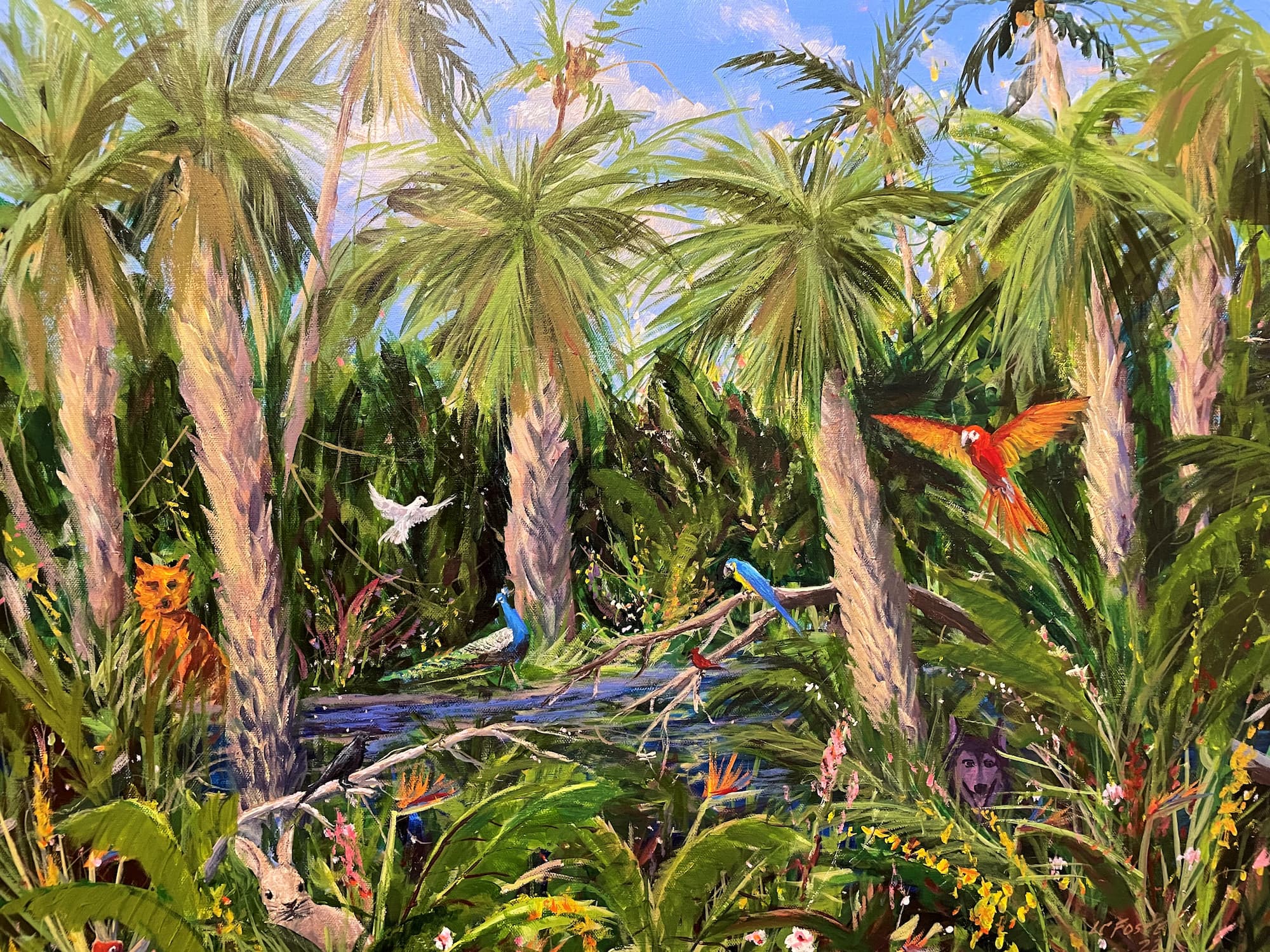 Migration, acrylic on canvas by Lynn Charles Foster