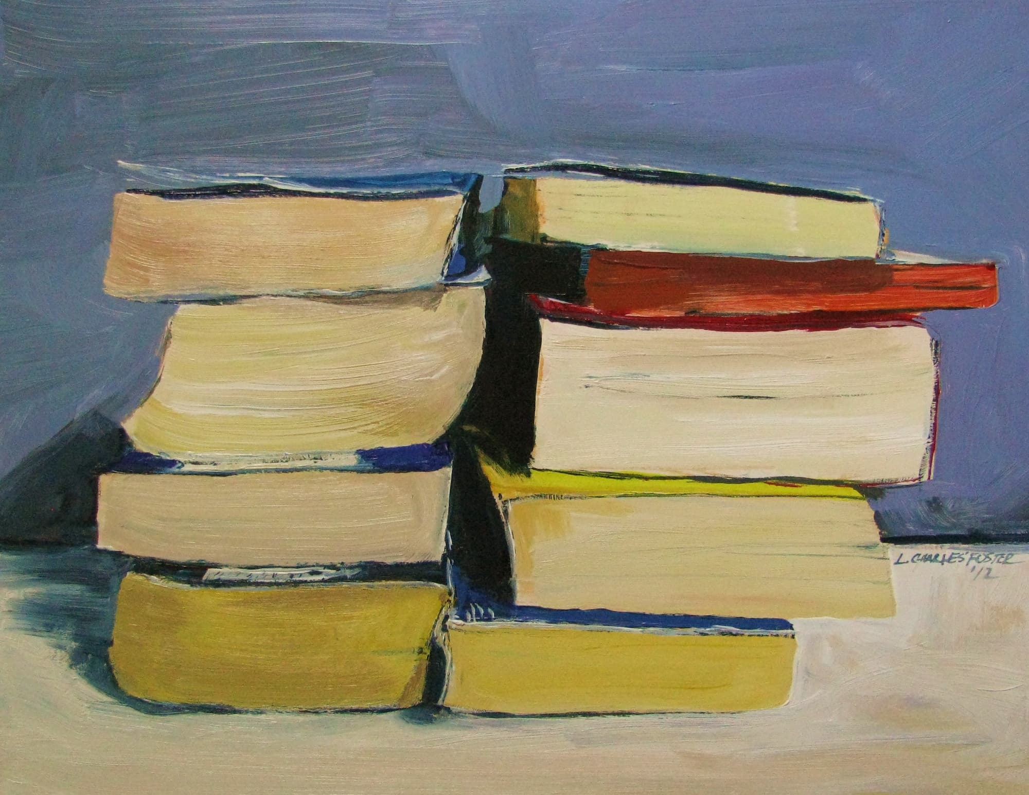 Orange Wedge, acrylic on panel by Lynn Charles Foster