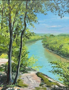 Ouachita Cliffs View, Arkadelphia, AR, acrylic on canvas by Lynn Charles Foster
